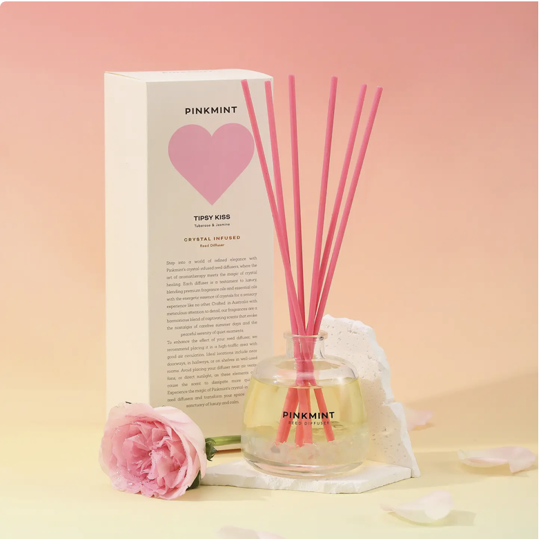 PINK MINT Crystal Infused Reed Diffuser