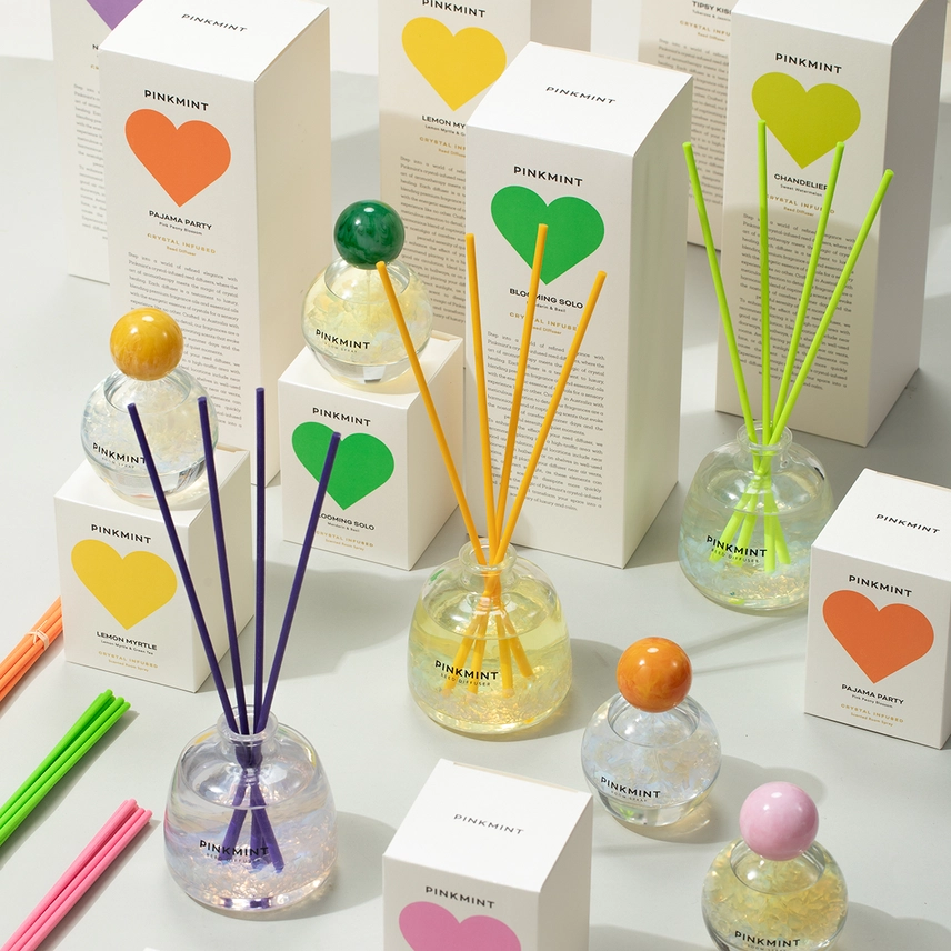 PINK MINT Crystal Infused Reed Diffuser